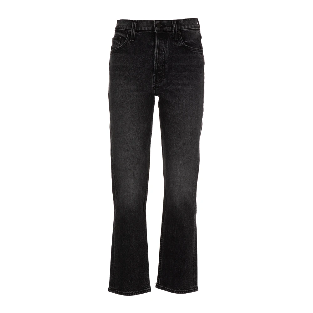 Mother Straight Jeans Blue Dames