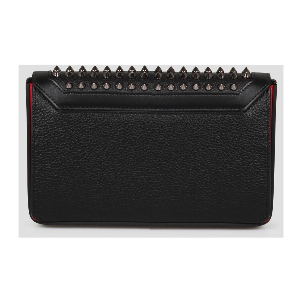 Christian Louboutin Leren Messenger Tas met Spikes Black Heren