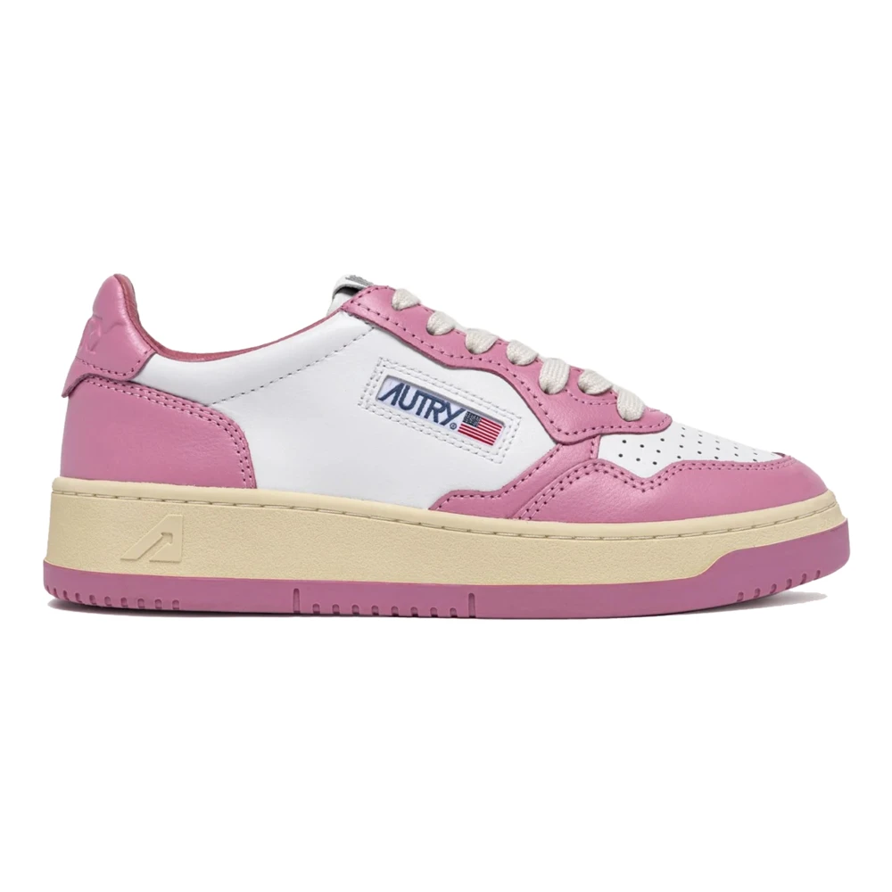 Autry Lage Medalist Witte Sneakers Dames Schoenen Roze