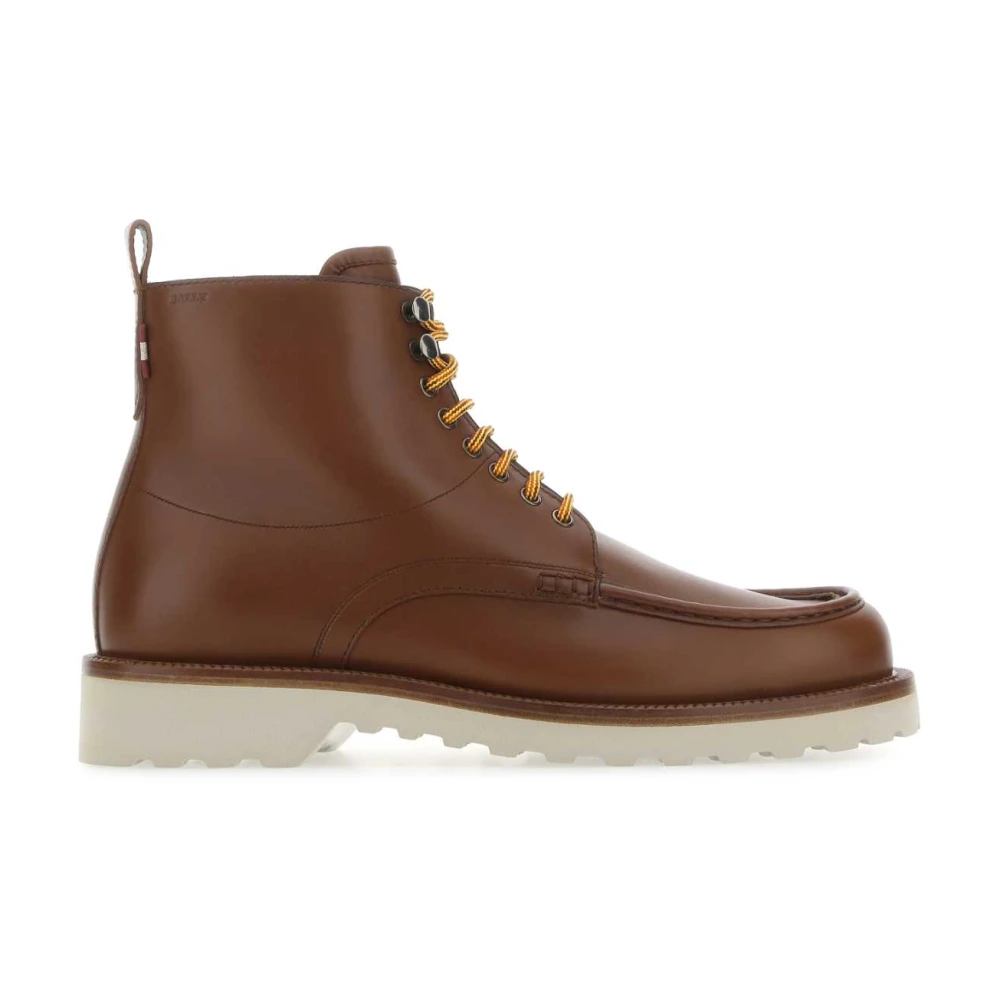 Bally Bruine Leren Enkellaarzen Brown Heren