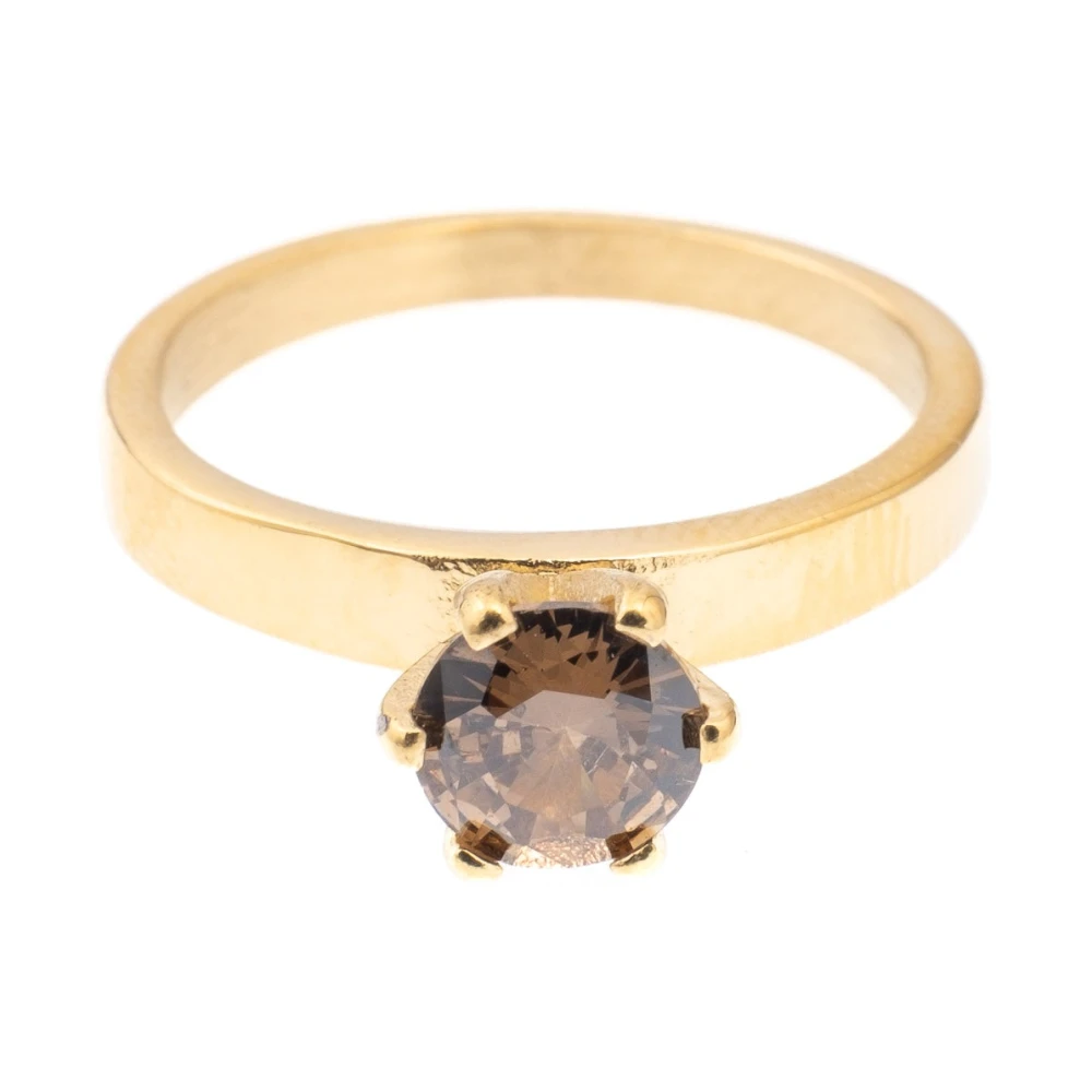 Single Crystal Ring Soft Brown