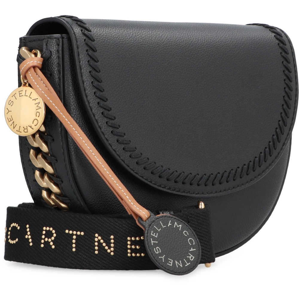 Stella Mccartney Vegan leren schoudertas met ketting Black Dames
