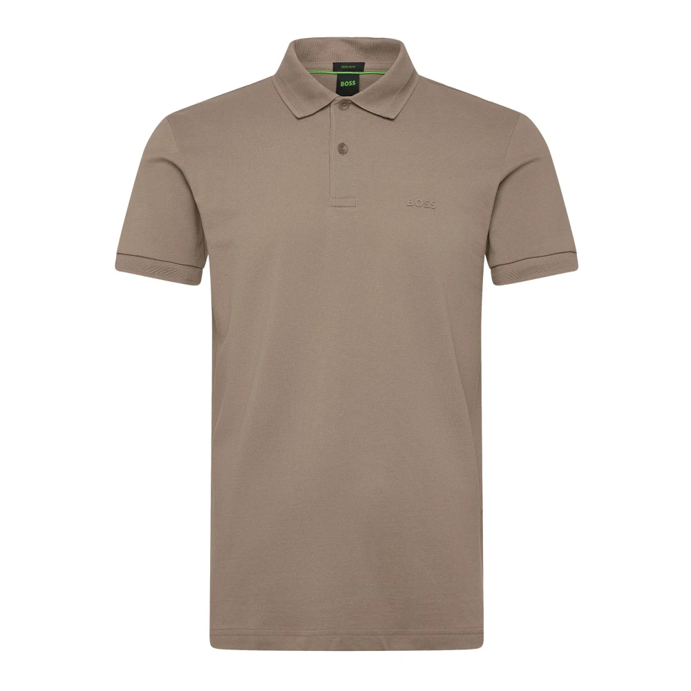 Hugo Men's Beige Cotton Polo Shirt With Logo - Polo Shirts - S - Tops