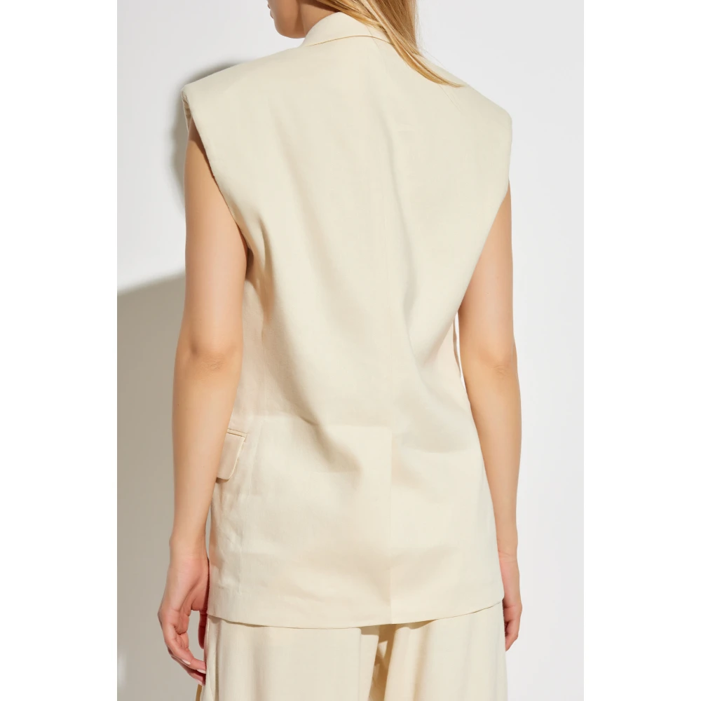 Helmut Lang Linnen vest Beige Dames