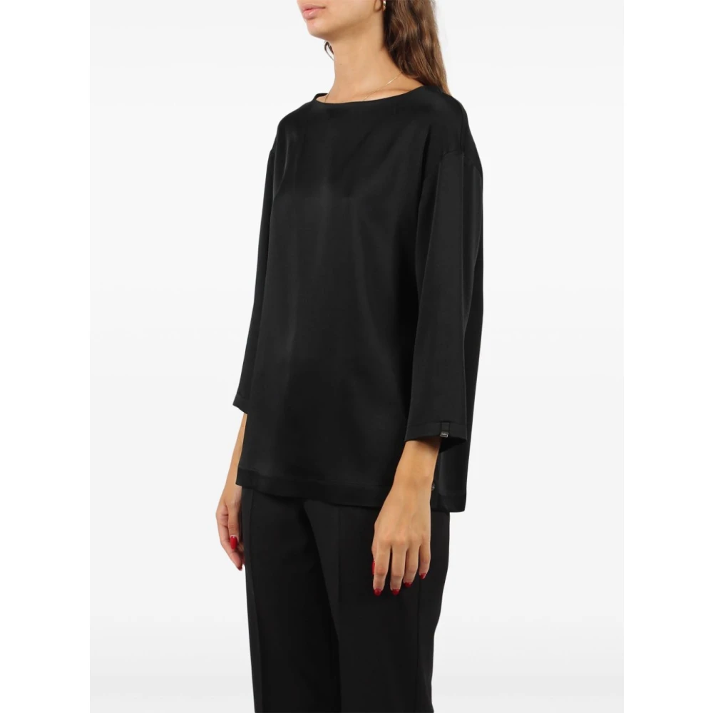 Herno Zwarte Blouse Black Dames