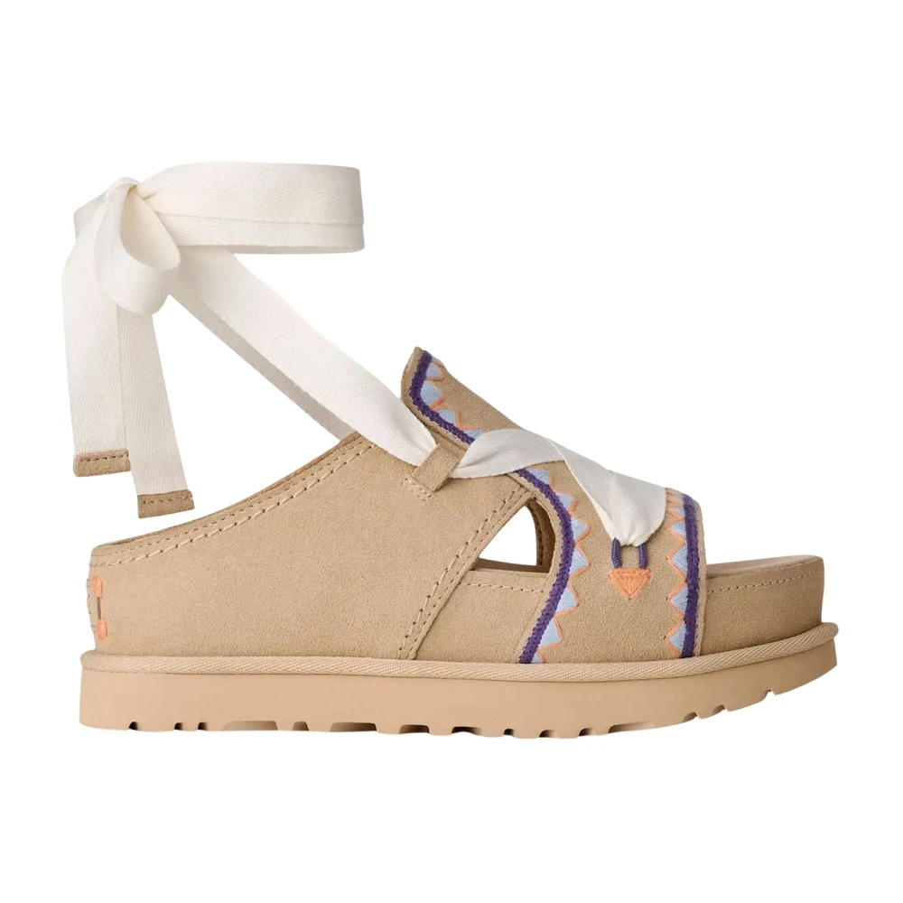 Ugg Women's Beige Flat Sandals, 3 Uk, Flat Sandals