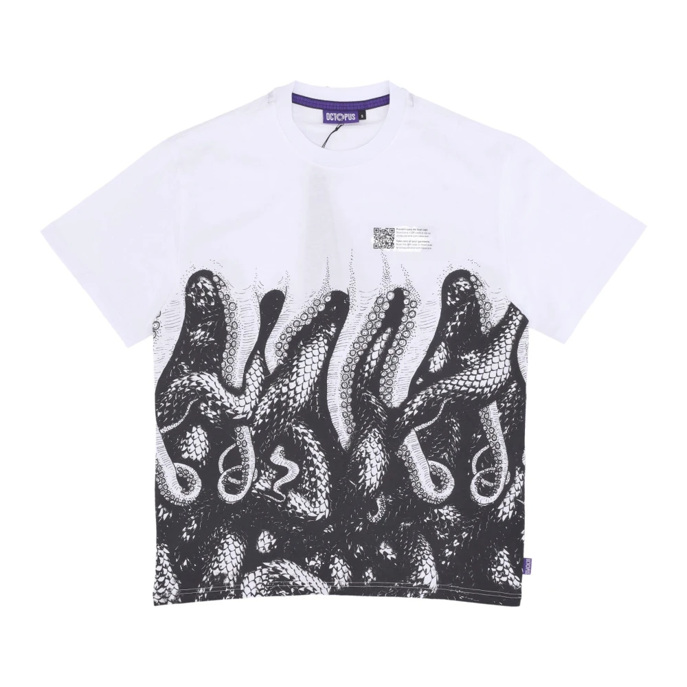 Octopus Stijlvolle korte mouwen T-shirt White Heren