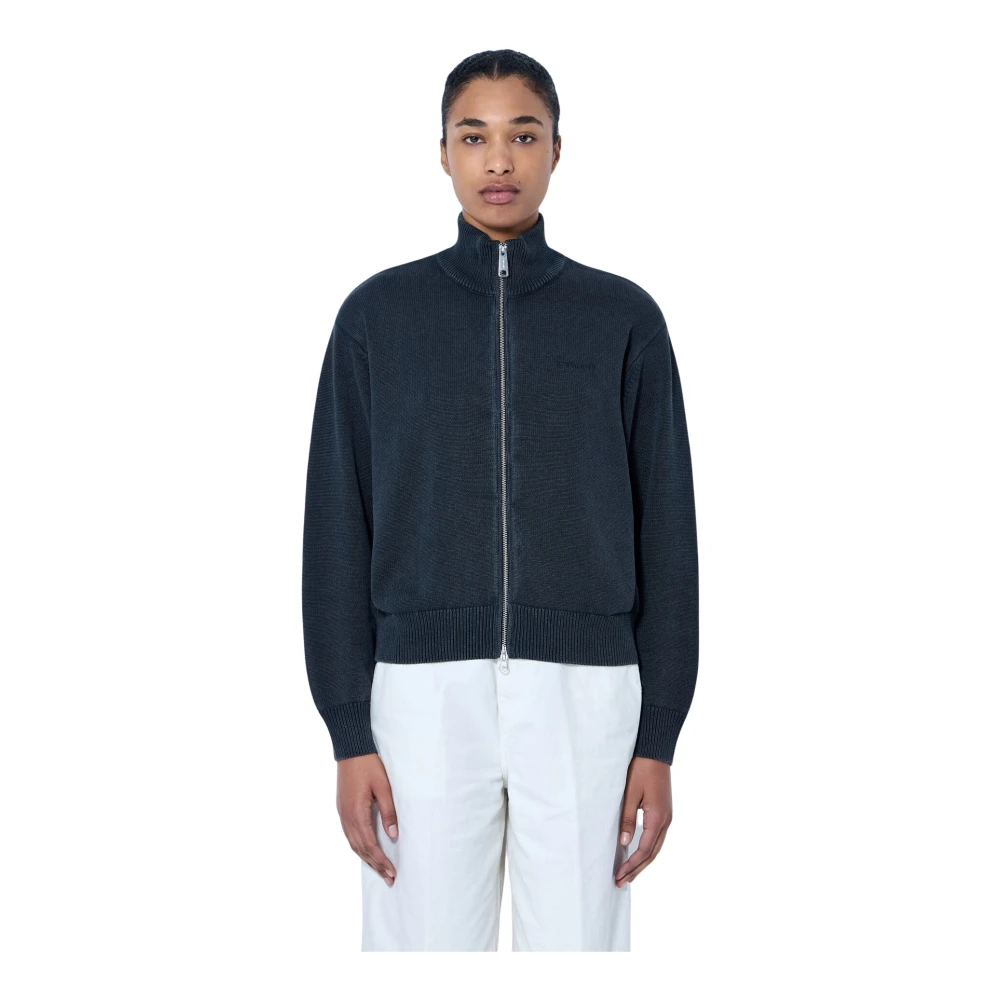 Carhartt Wip Women's Black Cotton Knit Zip Cardigan Sweatshirt - Image 3