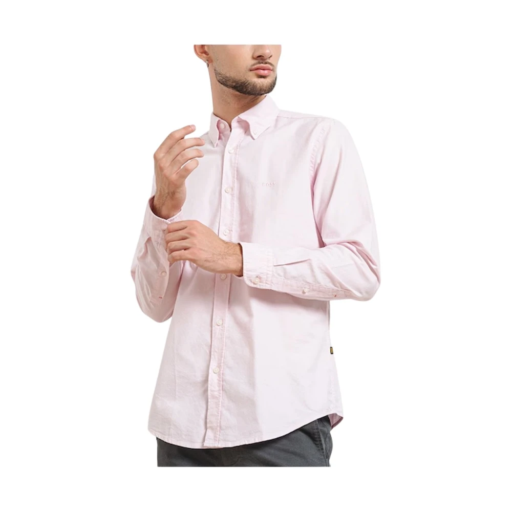 Hugo Boss Stijlvol Overhemd voor Mannen Pink Heren