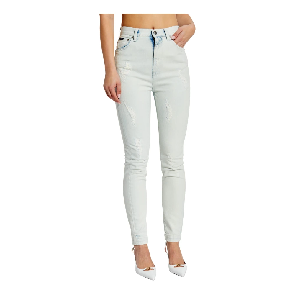 Dolce & Gabbana Jeans met logo Blue Dames