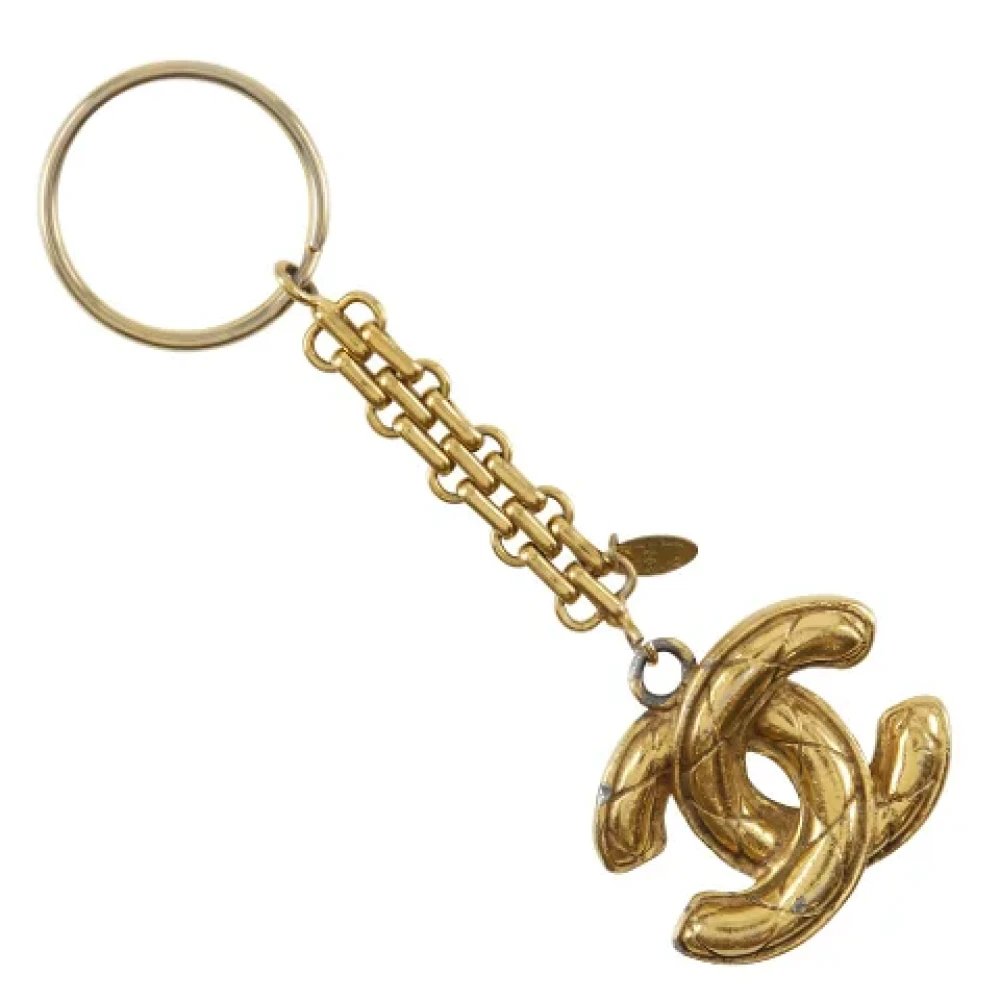 Chanel Vintage Pre-owned Metal key-holders Yellow Dames