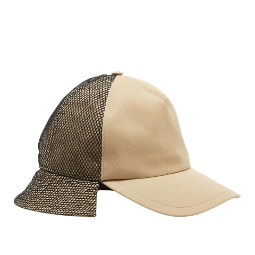 Burberry Vintage Pre-owned Mesh hattar-och-kepsar Beige, Herr