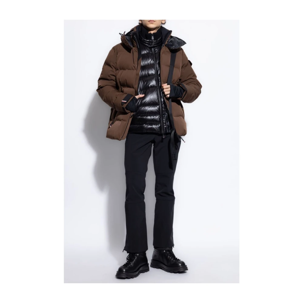 Moncler Bruine Grenoble Jassen met hoge kraag Brown Heren