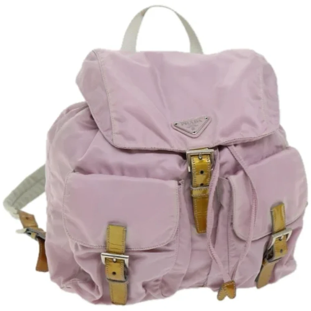 Prada Vintage Pre-owned Nylon backpacks Pink Dames