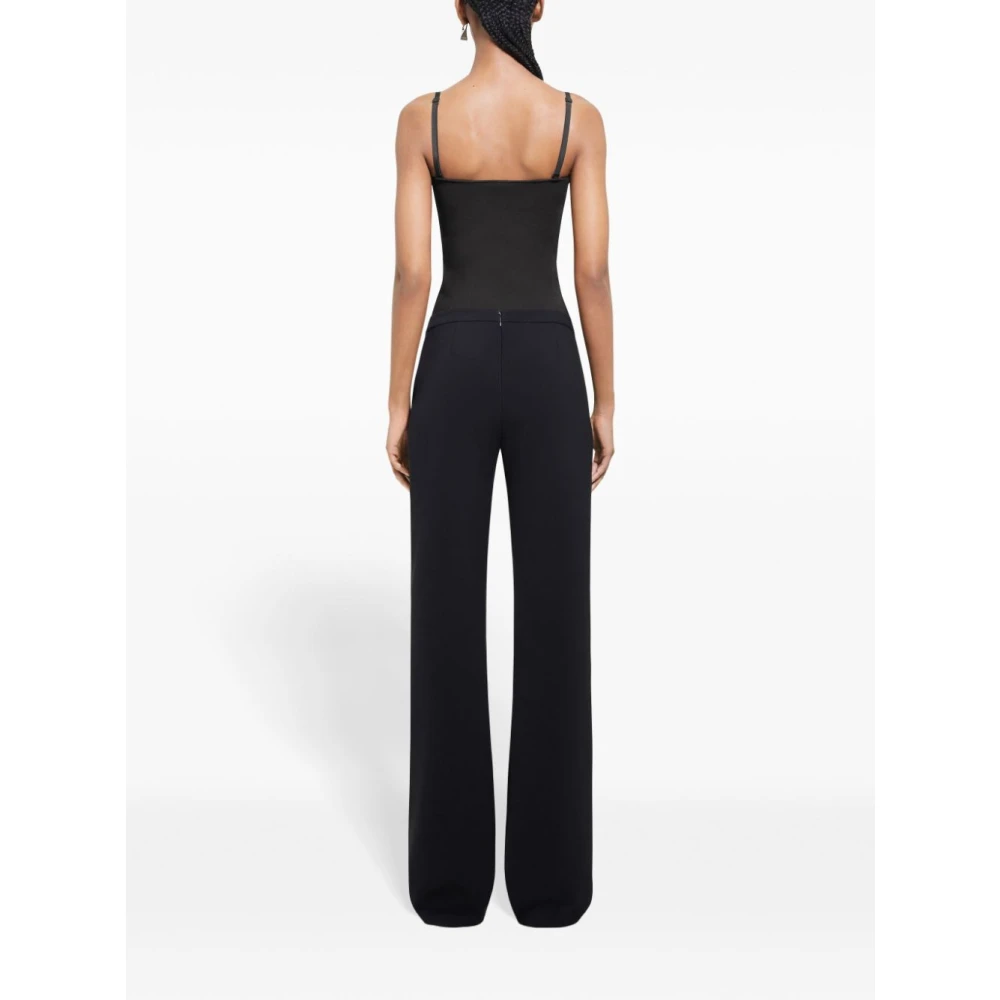 Courrèges Zwarte Gelaagde Broek met Paneeldetails Black Dames