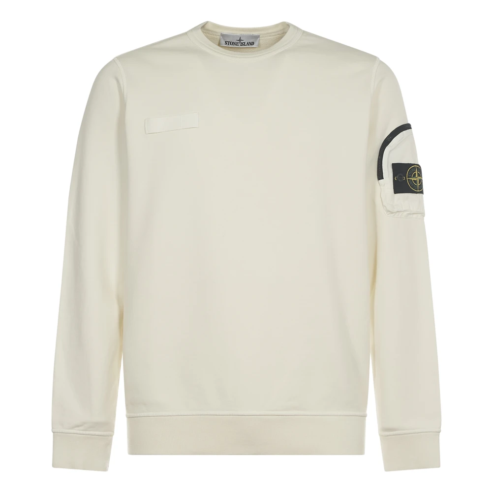 Stone Island Witte Truien voor Mannen White Heren