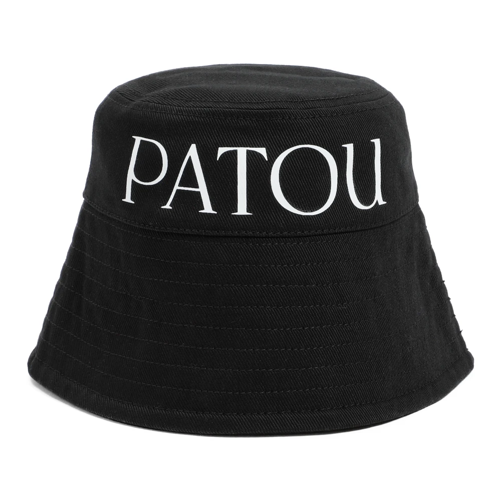 Patou Women's Black Logo Print Bucket Hat
