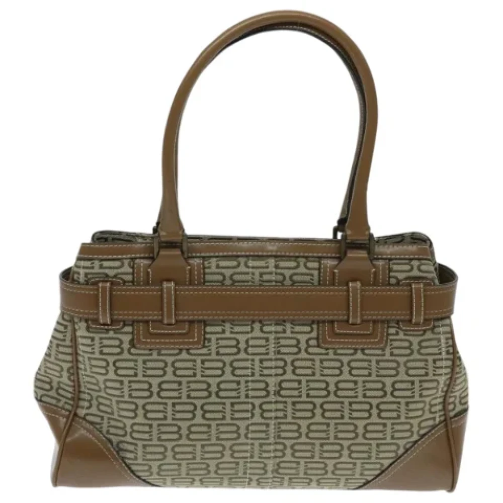 Balenciaga Vintage Pre-owned Canvas balenciaga-bags Beige Dames
