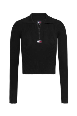 Svart Pullover med Halv Dragkedja