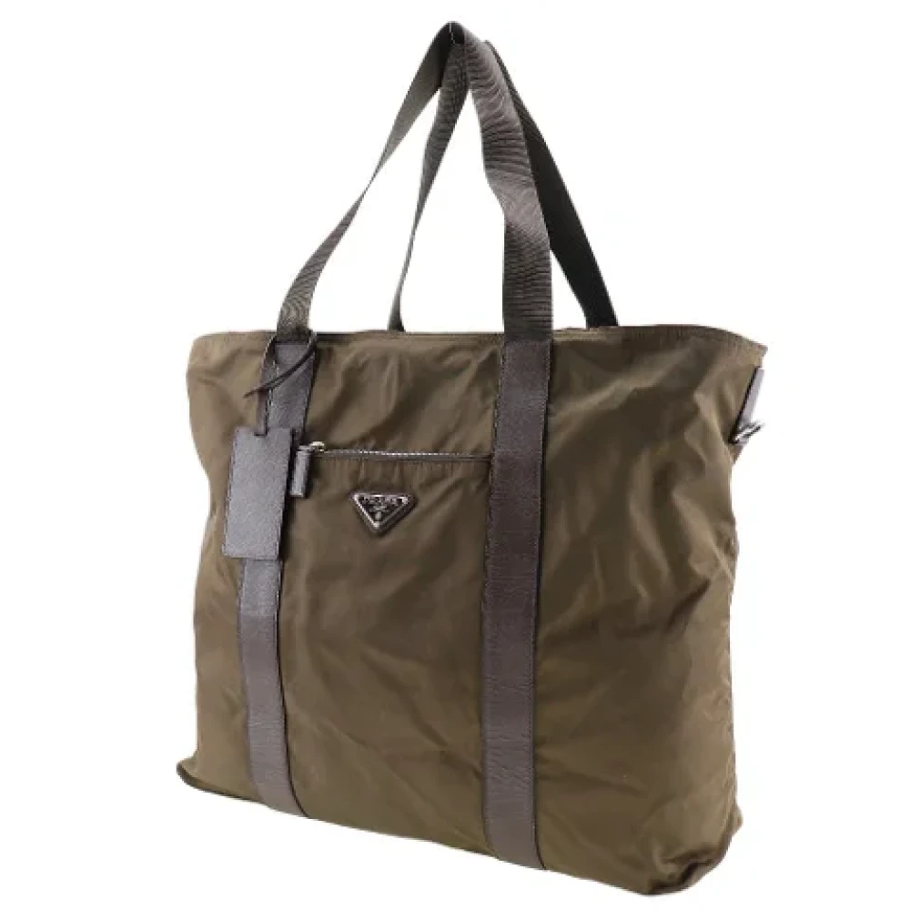 Prada Vintage Pre-owned Fabric prada-bags Beige Dames