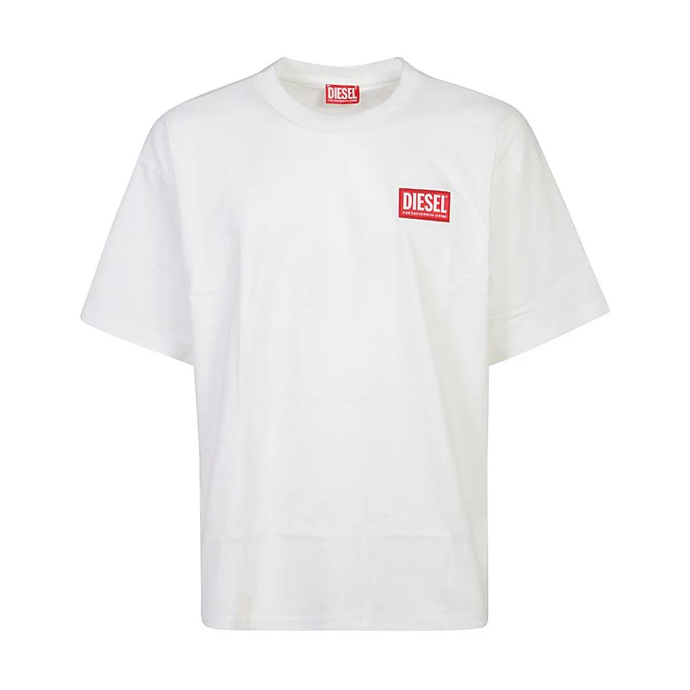 Diesel Witte T-shirts en Polos White Heren
