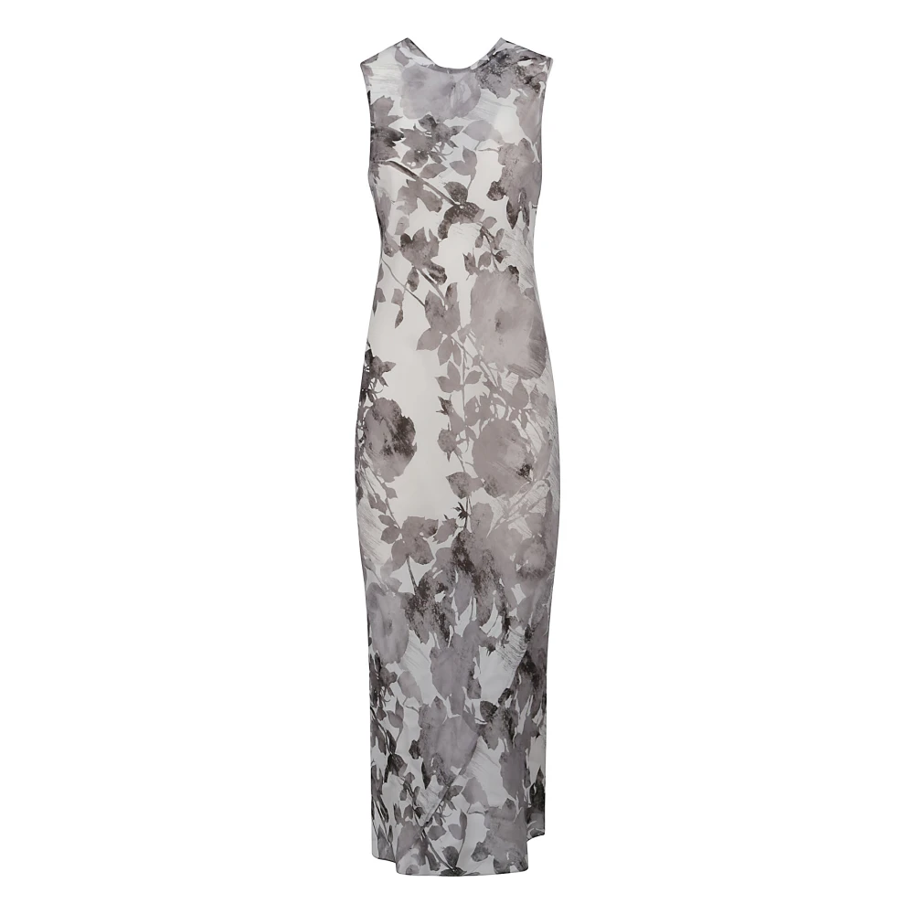 PATRIZIA PEPE Stijlvolle Mouwloze Jurk Gray Dames