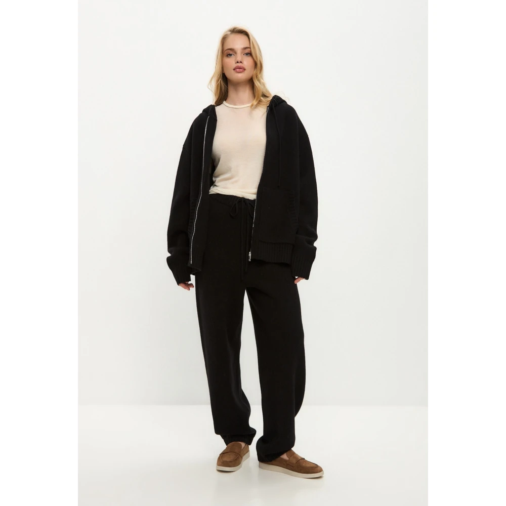 Cesare Gaspari Merino Hoodie Kostuum Penelope Zwart Black Dames