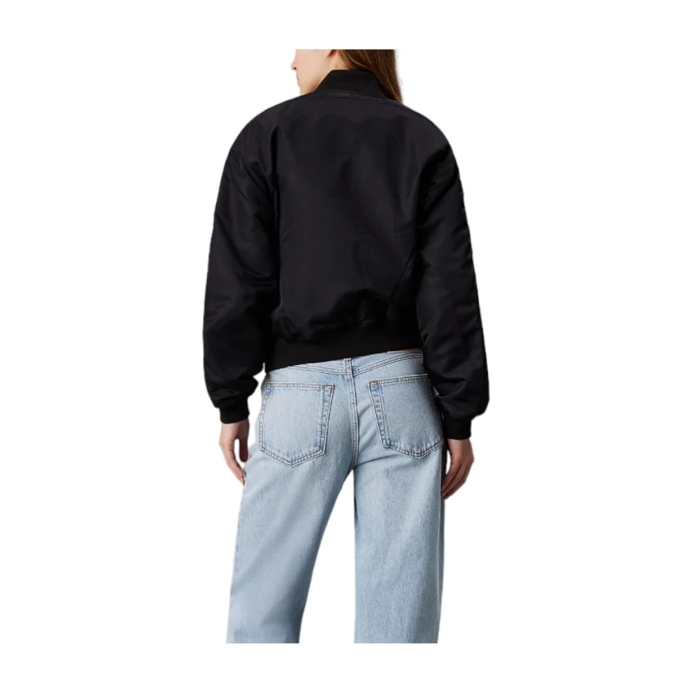 Calvin Klein Gewatteerde Bomberjack Black Dames