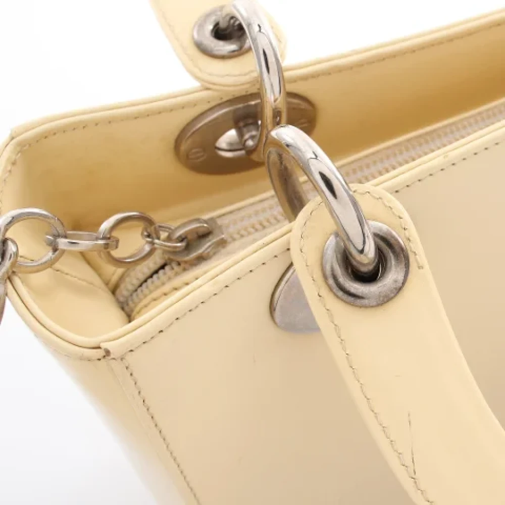 Dior Vintage Pre-owned Leather dior-bags Beige Dames