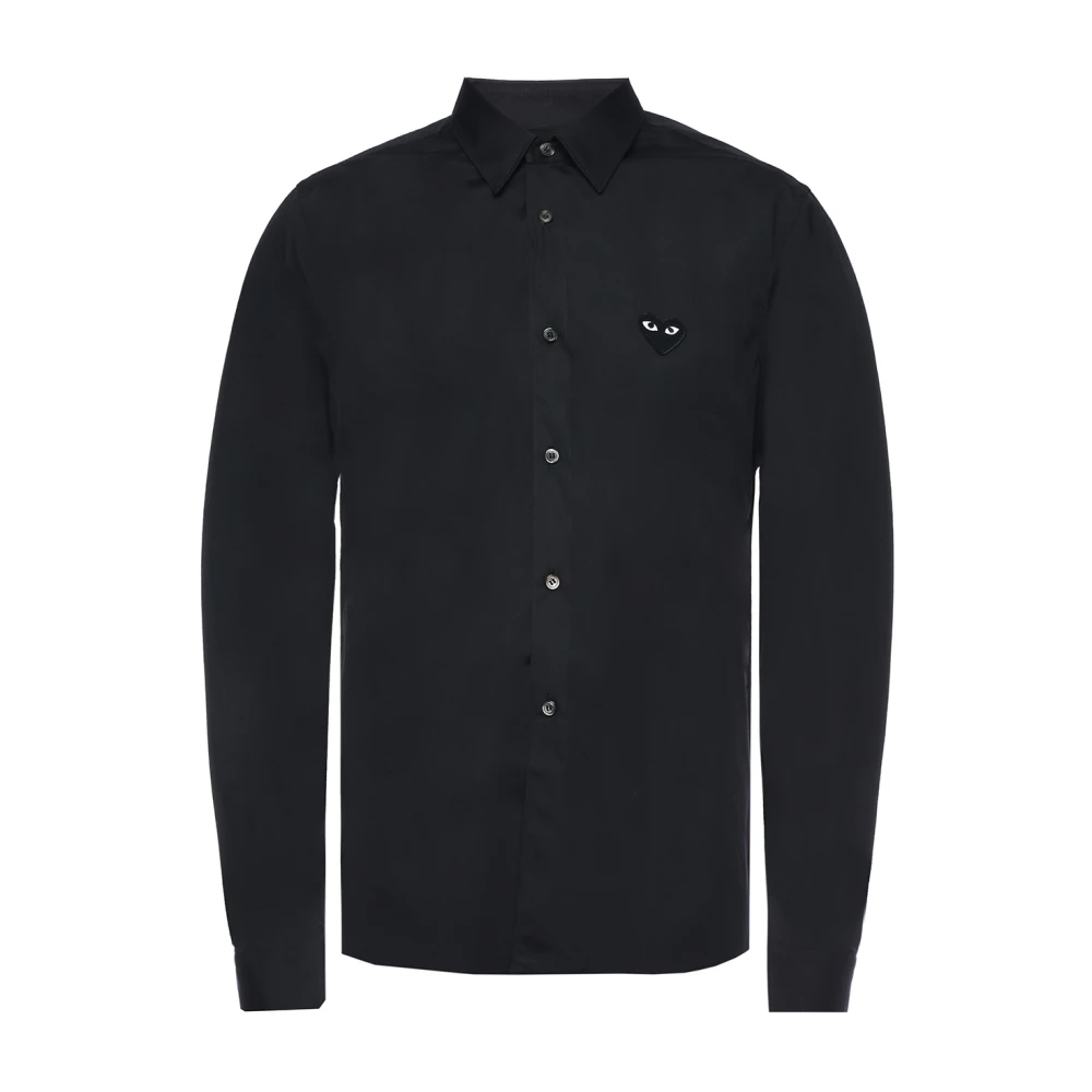 Comme des Garçons Play Klassiek overhemd met logo-applicatie Black Heren