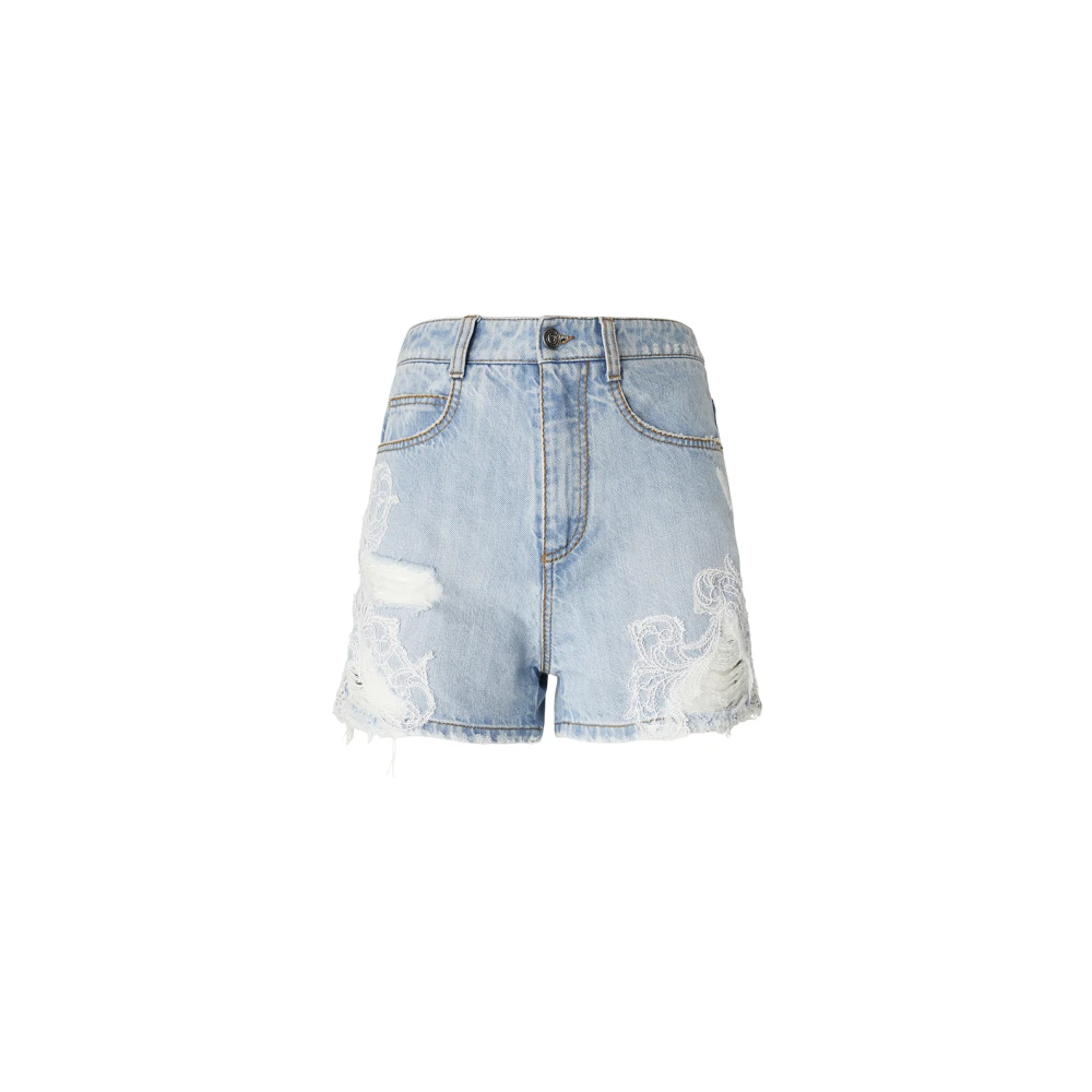 Ermanno Scervino Stiliga Blå Denim Shorts Blue, Dam