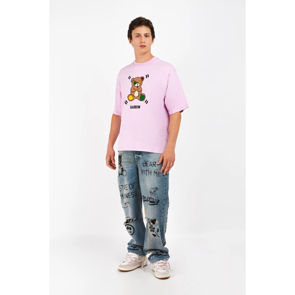 Barrow T-shirt met print Purple Unisex