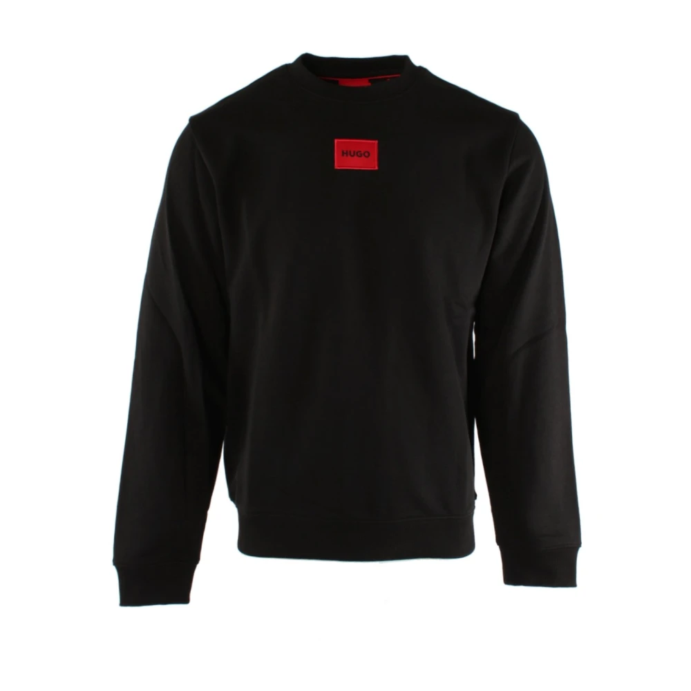 Hugo Boss Zwarte katoenen sweatshirt Black Heren