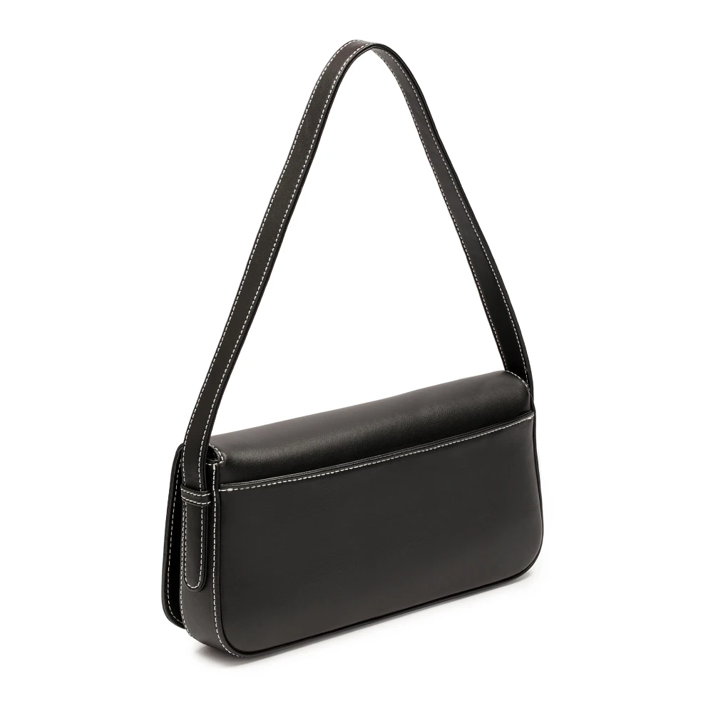 Kazar Zwarte leren handtas in minimalistische stijl Black Dames
