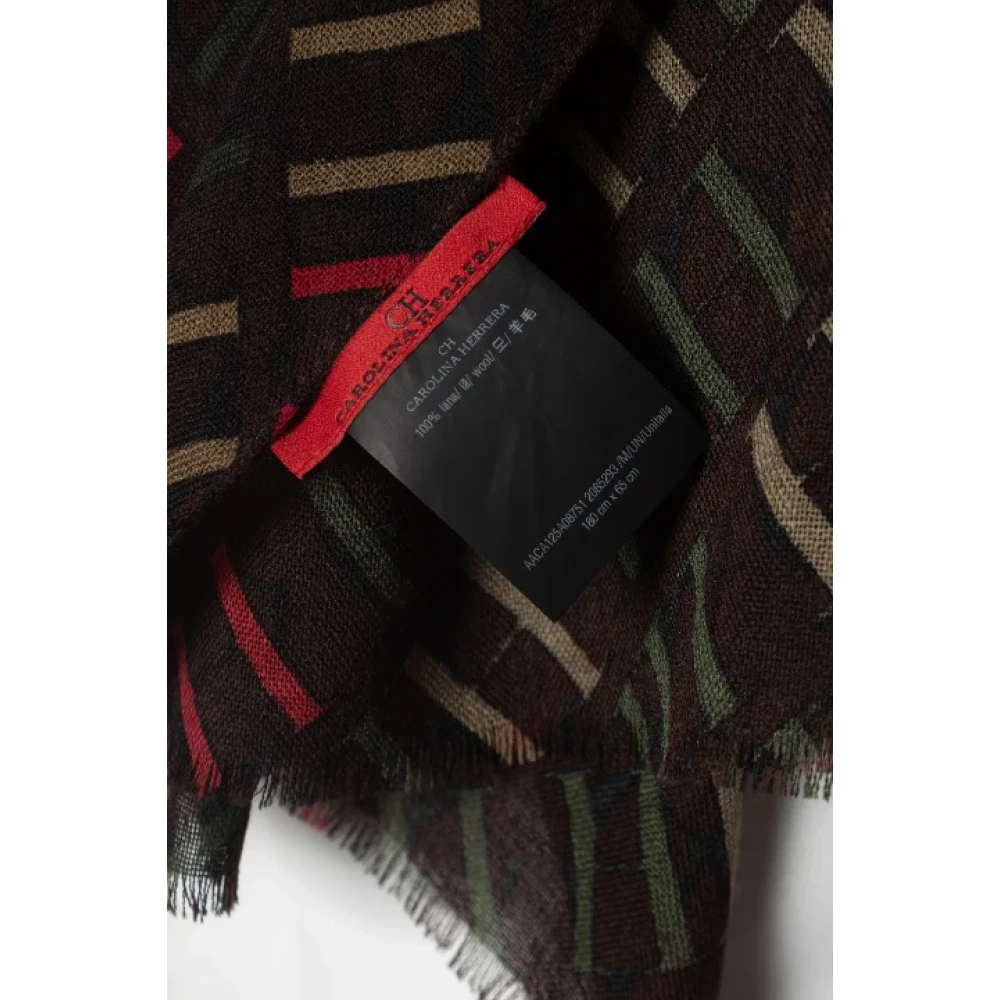 Carolina Herrera Pre-owned Wool scarves Multicolor Dames