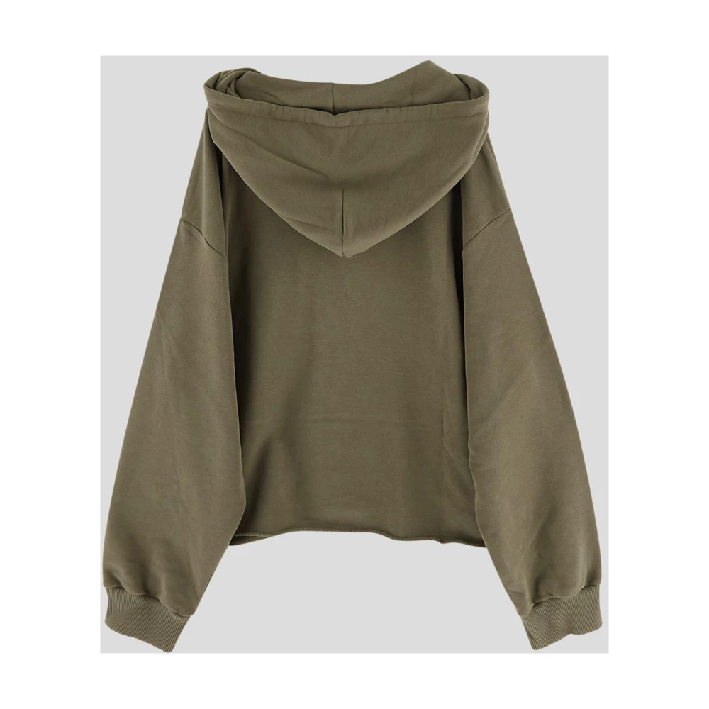MM6 Maison Margiela Cotton Logo Hoodie Green Dames