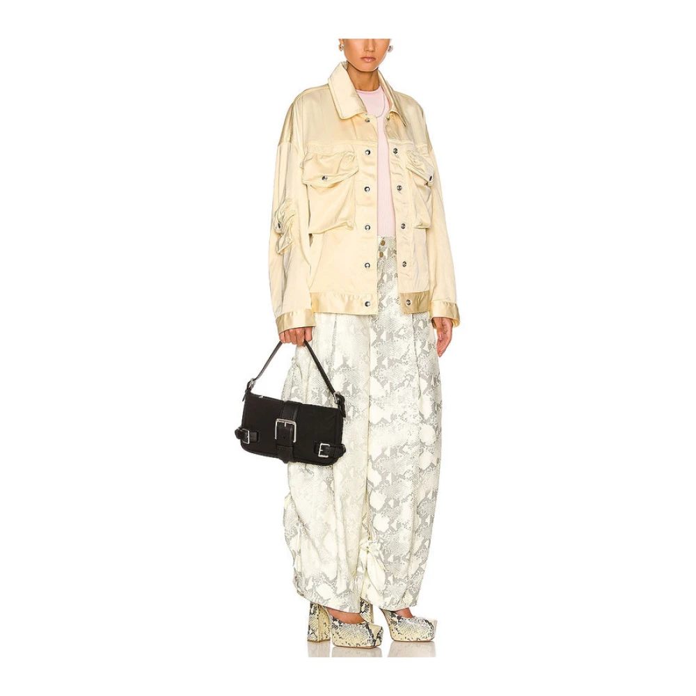 Bottega Veneta Zwarte Schoudertas met Logo Black Dames