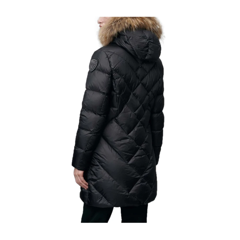 Blauer Multicolor Stijlvolle Jas voor Vrouwen Black Dames