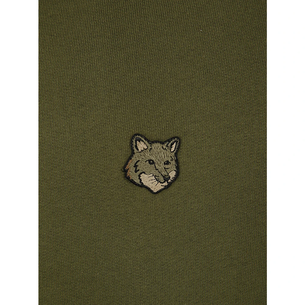 Maison Kitsuné Vossenkop Patch Sweatshirt Green Heren