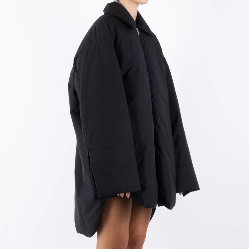 Jil Sander Zwarte Donsjas Black Dames
