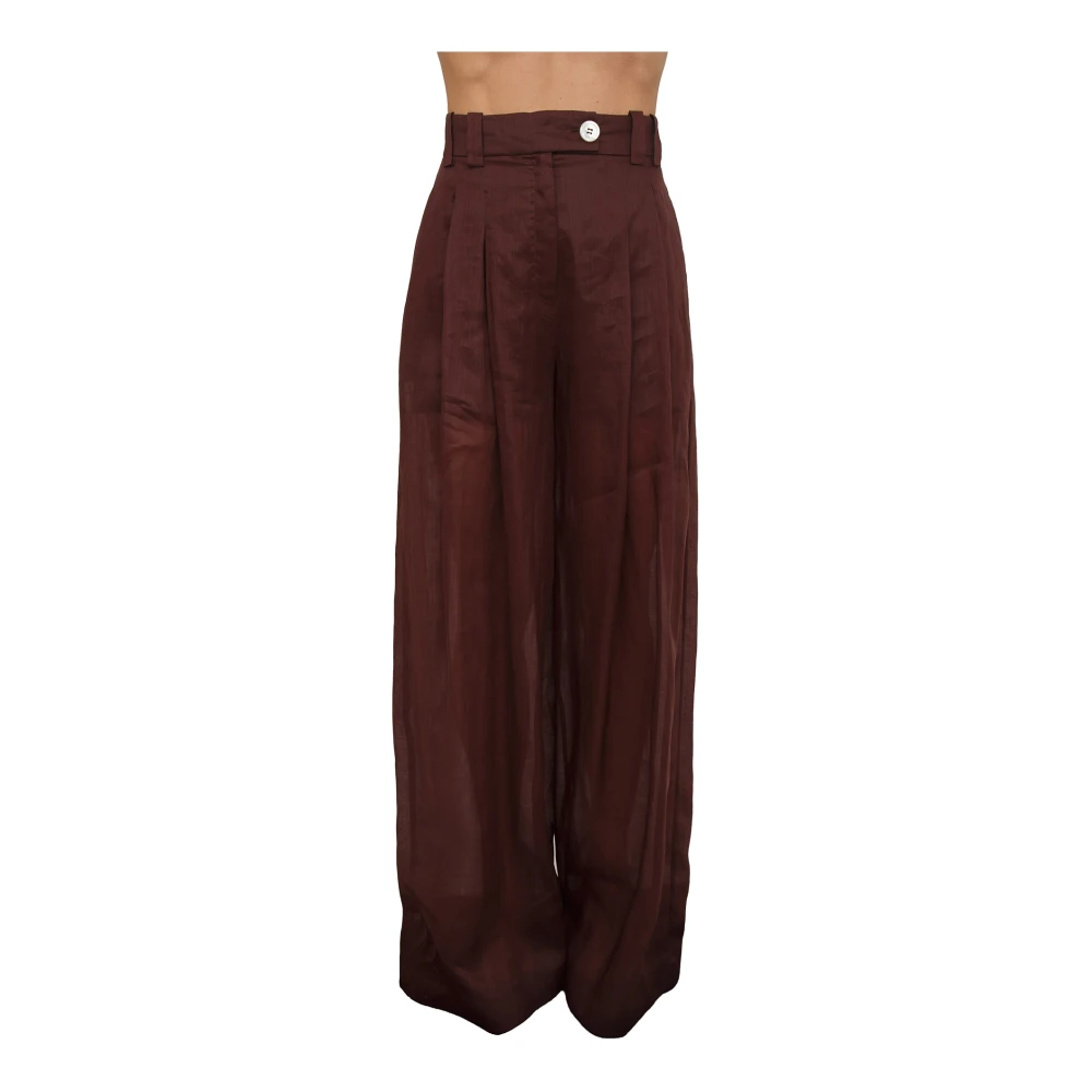 Marella Vrouw Bruin Broeken Dames, M, Pantalone Lungo