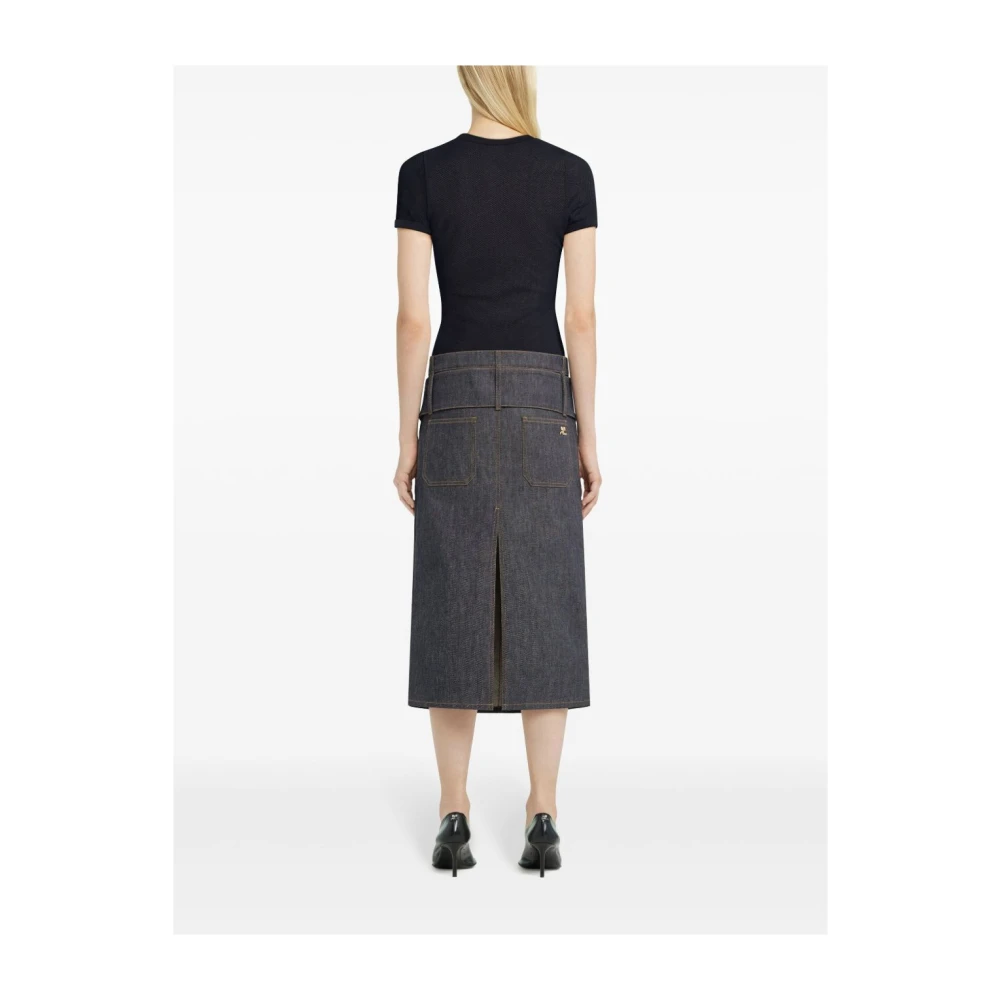 Courrèges Zwarte T-shirts en Polos Black Dames