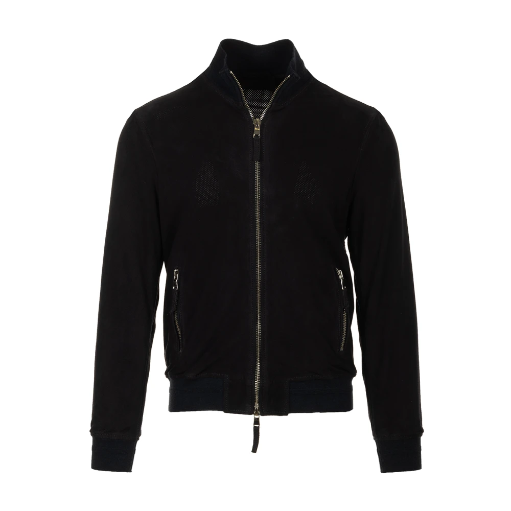 The Jack Leathers Quentin Leren Jas Blue Heren