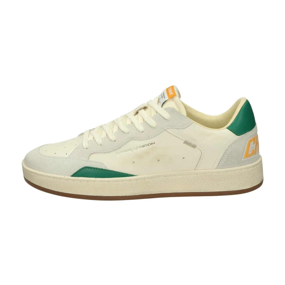 Crime London Leren Low-Top Sneakers Heren Schoenen Wit