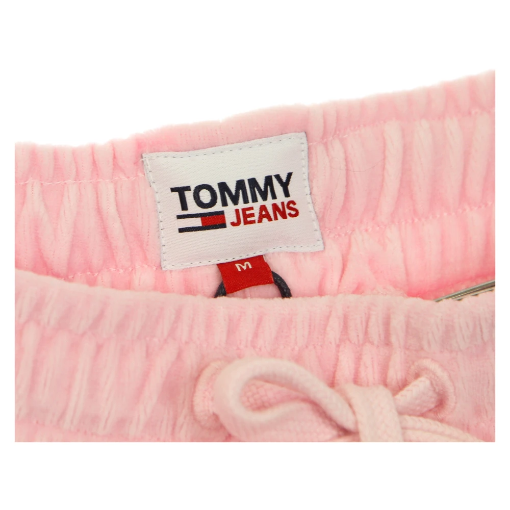 Tommy Hilfiger Romantische Roze Velours Elastische Shorts Pink Dames