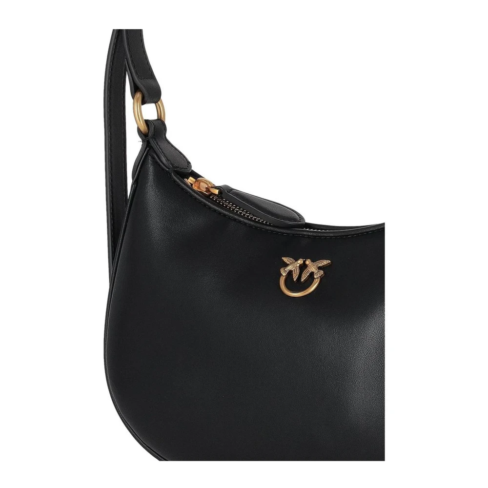 pinko Stijlvolle Leren Handtas Black Dames