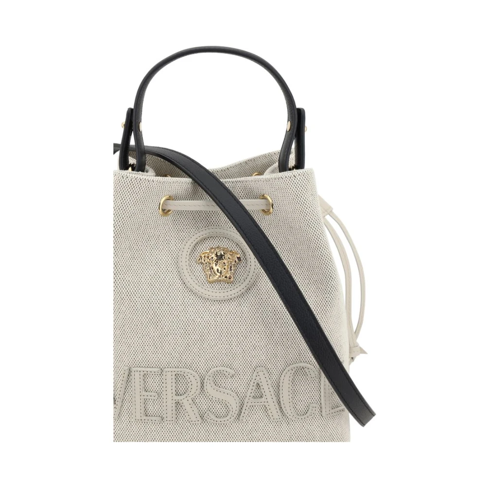 Versace Medusa Bucket Bag met Trekkoordsluiting White Dames