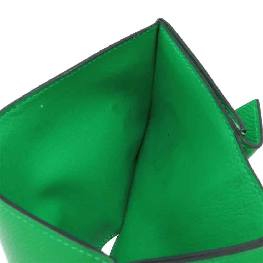 Hermès Vintage Pre-owned Leather wallets Green Dames