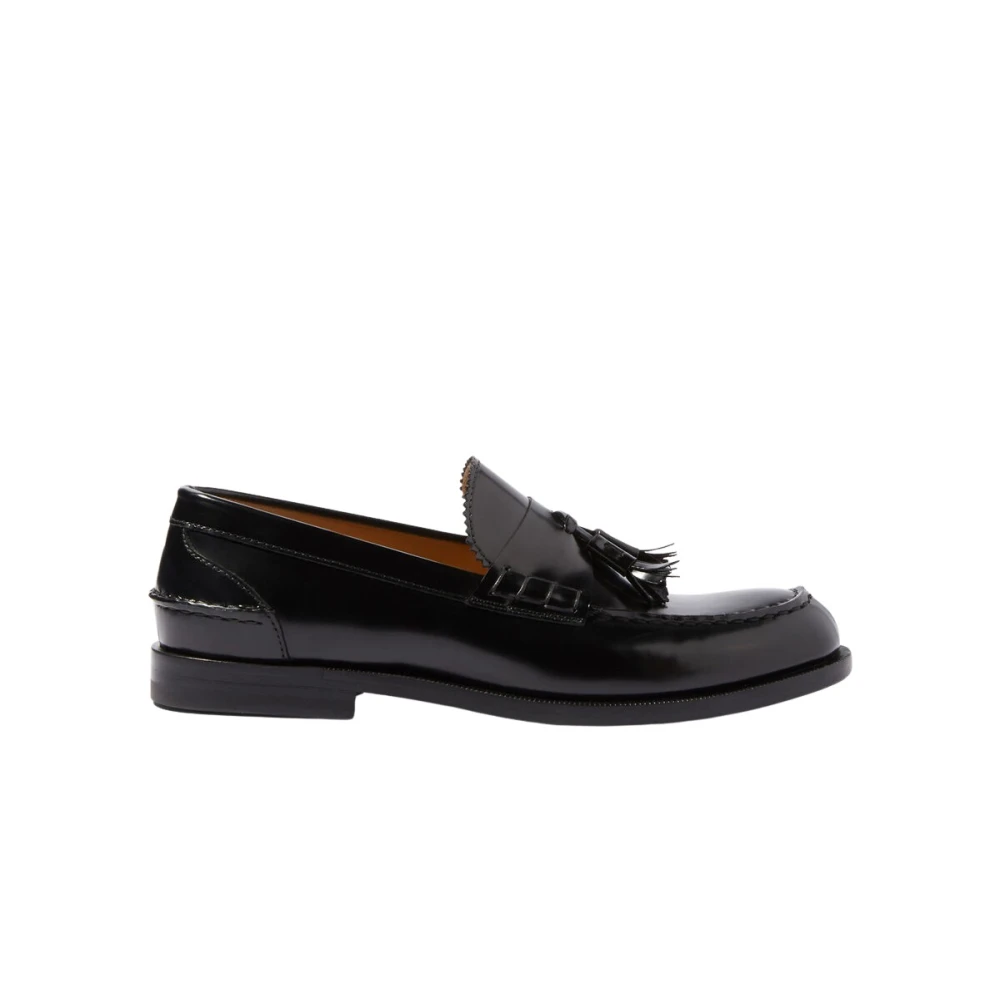 Scarosso Ralphine Bright Loafers - Handgjorda Italienska Tassel Loafers Black, Dam