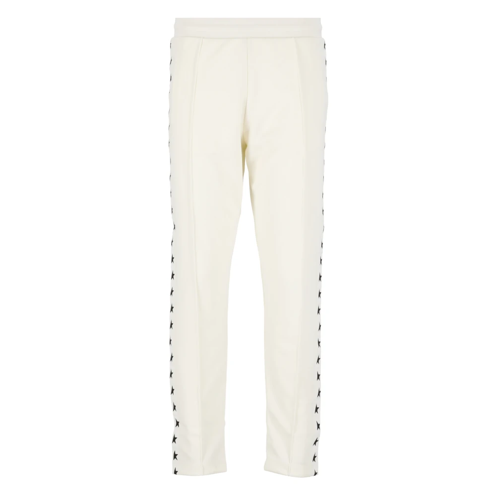 Golden Goose Ivoor Kleurige Broek met Elastische Taille en Trekkoord Beige Heren